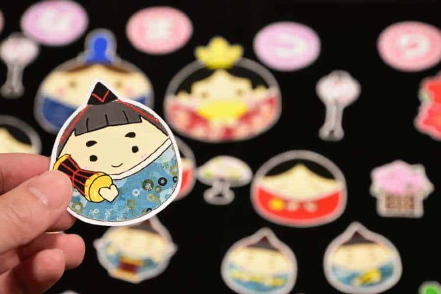無料ダウンロード型紙のひなまつりの五人ばやしのイラスト