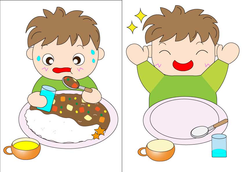 無料型紙ダウンロード カレーライス てあそび歌 ペープサート スケッチブックシアター パネルシアター用 おうち教材の森