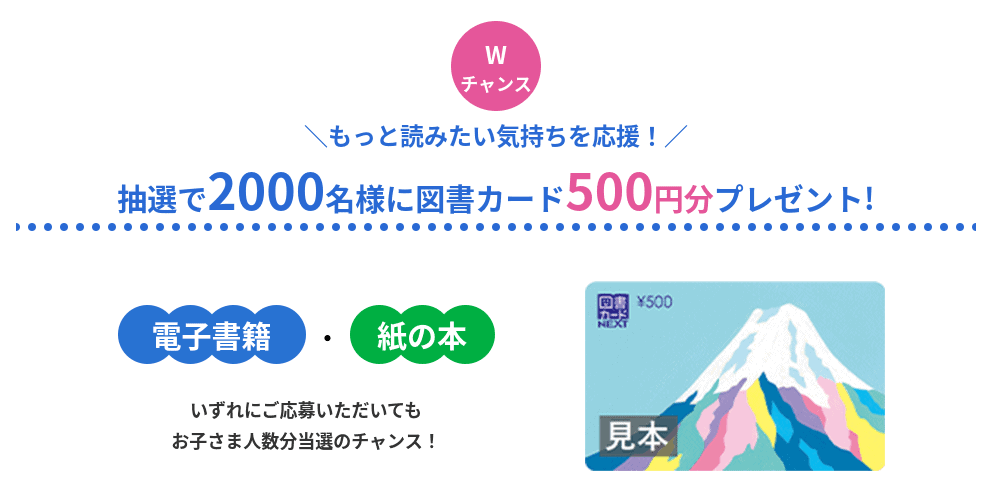 抽選で図書カード500円分プレゼント！